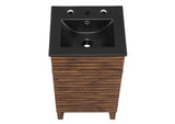EEI-5391-WAL-BLK Render 18" Bathroom Vanity By Modway