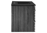 EEI-5395-CHA-BLK Render 36" Wall-Mount Bathroom Vanity By Modway