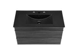 EEI-5395-CHA-BLK Render 36" Wall-Mount Bathroom Vanity By Modway