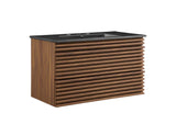 EEI-5395-WAL-BLK Render 36" Wall-Mount Bathroom Vanity By Modway
