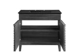 EEI-5396-CHA-BLK Render 36" Bathroom Vanity By Modway