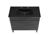 EEI-5396-CHA-BLK Render 36" Bathroom Vanity By Modway