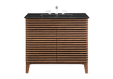 EEI-5396-WAL-BLK Render 36" Bathroom Vanity By Modway