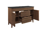 EEI-5398-WAL-BLK Render 48" Single Sink Bathroom Vanity By Modway
