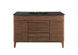 EEI-5398-WAL-BLK Render 48" Single Sink Bathroom Vanity By Modway