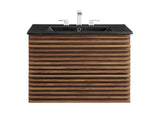 EEI-5417-WAL-BLK Render 30" Wall-Mount Bathroom Vanity By Modway