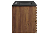 EEI-5417-WAL-BLK Render 30" Wall-Mount Bathroom Vanity By Modway