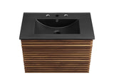 EEI-5417-WAL-BLK Render 30" Wall-Mount Bathroom Vanity By Modway