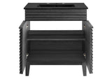 EEI-5418-CHA-BLK Render 30" Bathroom Vanity By Modway