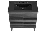 EEI-5418-CHA-BLK Render 30" Bathroom Vanity By Modway