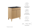EEI-5418-OAK-BLK Render 30" Bathroom Vanity By Modway