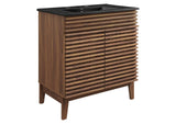 EEI-5418-WAL-BLK Render 30" Bathroom Vanity By Modway