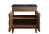 EEI-5418-WAL-BLK Render 30" Bathroom Vanity By Modway