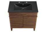 EEI-5418-WAL-BLK Render 30" Bathroom Vanity By Modway