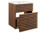 EEI-5419-WAL-WHI Render 18" Wall-Mount Bathroom Vanity By Modway
