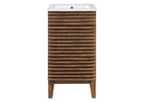 EEI-5420-WAL-WHI Render 18" Bathroom Vanity Cabinet By Modway