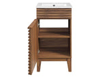 EEI-5420-WAL-WHI Render 18" Bathroom Vanity Cabinet By Modway
