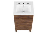 EEI-5420-WAL-WHI Render 18" Bathroom Vanity Cabinet By Modway