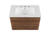 EEI-5421-WAL-WHI Render 30" Wall-Mount Bathroom Vanity By Modway