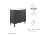 EEI-5422-CHA-WHI Render 30" Bathroom Vanity Cabinet By Modway