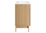 EEI-5422-OAK-WHI Render 30" Bathroom Vanity Cabinet By Modway