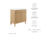 EEI-5422-OAK-WHI Render 30" Bathroom Vanity Cabinet By Modway