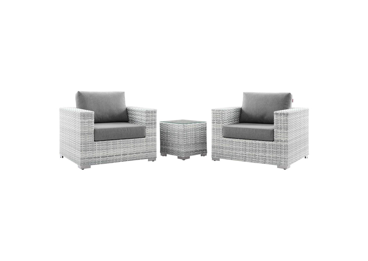 EEI-5444-LGR-GRY Convene 3-Piece Outdoor Patio Set By Modway