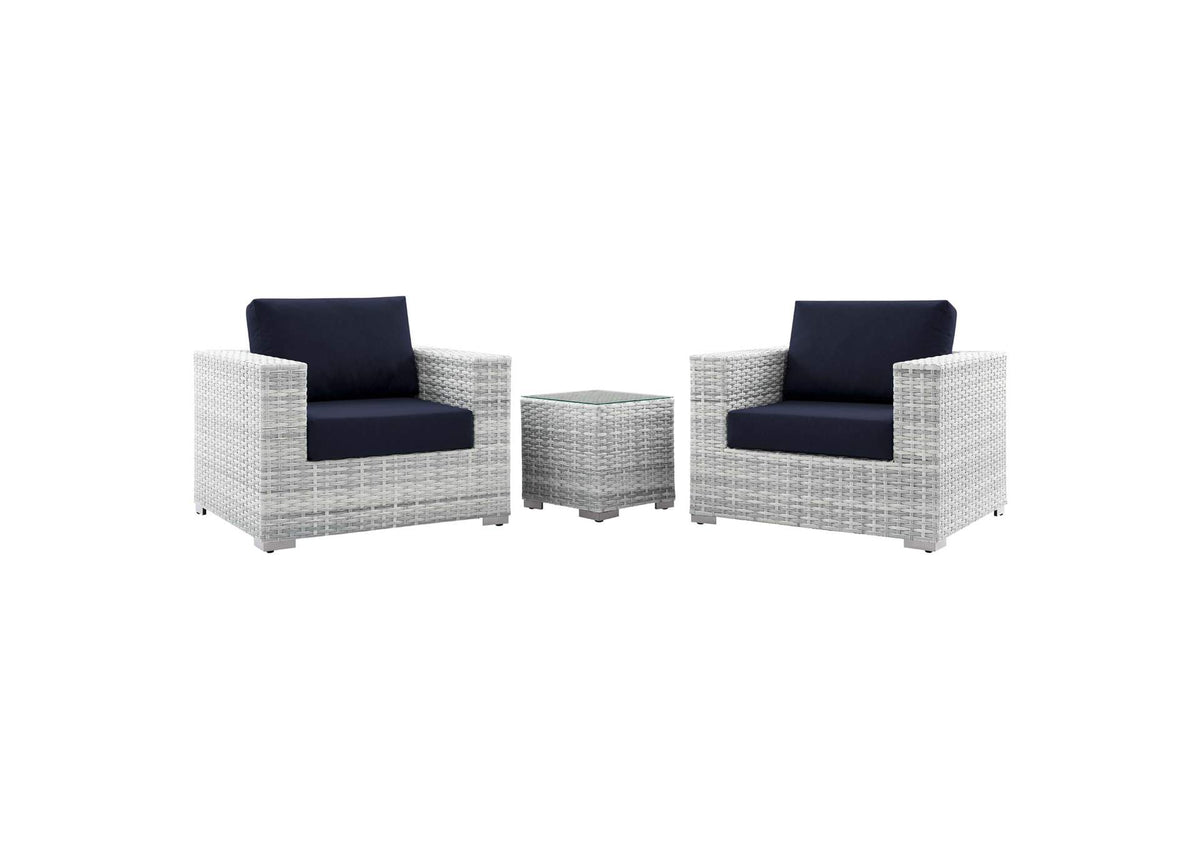 EEI-5444-LGR-NAV Convene 3-Piece Outdoor Patio Set By Modway