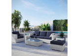 EEI-5449-LGR-NAV Convene 6-Piece Outdoor Patio Set By Modway