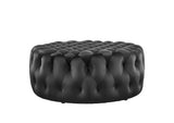 EEI-5469-BLK Amour Tufted Button Large Round Performance Velvet Ottoman By Modway