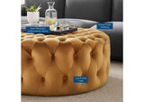 EEI-5469-COG Amour Tufted Button Large Round Performance Velvet Ottoman By Modway
