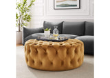 EEI-5469-COG Amour Tufted Button Large Round Performance Velvet Ottoman By Modway