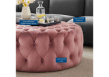EEI-5469-DUS Amour Tufted Button Large Round Performance Velvet Ottoman By Modway