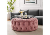 EEI-5469-DUS Amour Tufted Button Large Round Performance Velvet Ottoman By Modway
