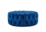 EEI-5469-NAV Amour Tufted Button Large Round Performance Velvet Ottoman By Modway