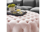 EEI-5469-PNK Amour Tufted Button Large Round Performance Velvet Ottoman By Modway