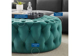 EEI-5469-TEA Amour Tufted Button Large Round Performance Velvet Ottoman By Modway