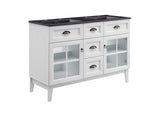 EEI-5480-WHI-BLK Isle 48" Double Bathroom Vanity Cabinet By Modway