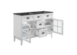EEI-5480-WHI-BLK Isle 48" Double Bathroom Vanity Cabinet By Modway