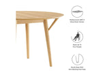EEI-5511-OAK-OAK Gallant 47" Round Dining Table By Modway