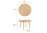 EEI-5511-OAK-OAK Gallant 47" Round Dining Table By Modway