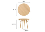EEI-5515-OAK-OAK Gallant 36" Dining Table By Modway