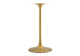 EEI-5529-GLD-CHE Lippa 28" Round Cherry Walnut Wood Bar Table By Modway