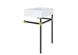 EEI-5537-BLK-WHI Redeem 24" Wall-Mount Black Stainless Steel Bathroom Vanity By Modway
