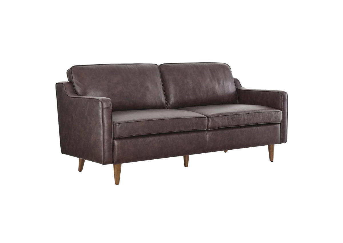 EEI-5553-BRN Impart Genuine Leather Sofa By Modway