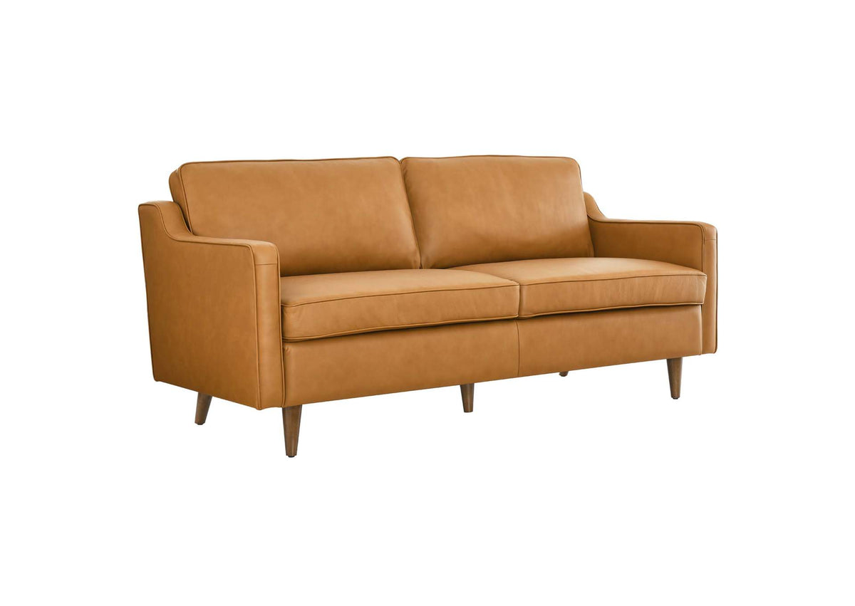 EEI-5553-TAN Impart Genuine Leather Sofa By Modway