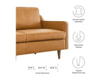 EEI-5553-TAN Impart Genuine Leather Sofa By Modway