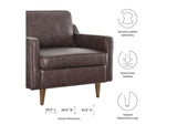 EEI-5555-BRN Impart Genuine Leather Armchair By Modway
