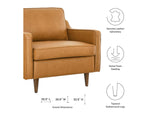 EEI-5555-TAN Impart Genuine Leather Armchair By Modway