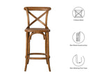 EEI-5562-WAL Gear Counter Stool By Modway